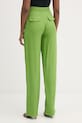 Odzież Elisabetta Franchi spodnie garniturowe damskie lniane PA17962E2 zielony