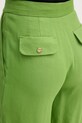 Elisabetta Franchi spodnie garniturowe damskie lniane zielony PA17962E2