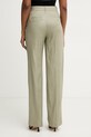 Ρούχα Guess παντελόνι ίσιο γυναικείο με λινό CARLA W6GB43.W2840 πράσινο