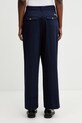 Odzież Lacoste spodnie bawełniane z elastanem damskie HF0205 granatowy