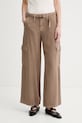 Levi's spodnie damskie z lyocellem BAGGY DAD CARGO brązowy 003IN.0006