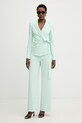 Patrizia Pepe spodnie straight damskie 2P1776.A411 zielony SS26