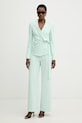 Patrizia Pepe spodnie straight damskie 2P1776.A411 zielony SS26