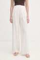 Patrizia Pepe spodnie damskie z wiskozą biały 2P1782.A766