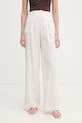 Patrizia Pepe spodnie damskie z wiskozą biały 2P1782.A766