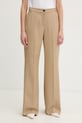 Max&Co. spodnie damskie z dodatkiem wełny MCOESTROSO beżowy 2616131032200