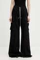 Rick Owens DRKSHDW Double Cargo Jumbo spodnie bawełniane damskie czarny DS01F4324.CR