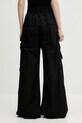 Odzież Rick Owens DRKSHDW Double Cargo Jumbo spodnie bawełniane damskie DS01F4324.CR czarny