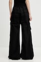 Odzież Rick Owens DRKSHDW Double Cargo Jumbo spodnie bawełniane damskie DS01F4324.CR czarny