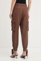 Odzież Gaudi spodnie cargo damskie z wiskozy 611FD25016 brązowy