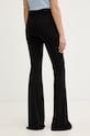 Odzież Just Cavalli spodnie dzwony damskie 80PAC101.J0253 czarny