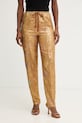 Forte Forte spodnie damskie z wiskozą złoty 14801.my.pants