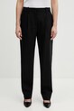 Kenzo spodnie z dodatkiem wełny Jog Pants high czarny FF52UP0779RU