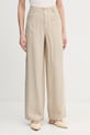 Dkny spodnie tkanina beżowy P41KTR48
