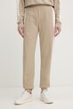Armani Exchange spodnie dresowe damskie bawełniane beżowy XW001743.AF14284