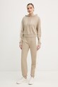 Armani Exchange spodnie dresowe damskie bawełniane XW001743.AF14284 beżowy SS26