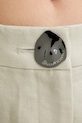 Armani Exchange spodnie damskie lniane beżowy XW001982.AF21530