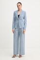 Μάλλινο παντελόνι BOSS Tiana4 50554965 μπλε SS26