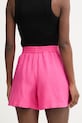 Odzież BOSS Orange szorty damskie z lnem C Tallan 50559251 różowy