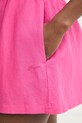 BOSS Orange szorty damskie z lnem C Tallan różowy 50559251