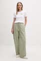 HUGO Blue παντελόνι parachute γυναικείο βαμβακερό 50557311 πράσινο SS26