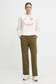 Napapijri spodnie bawełniane HALIDE CHINO NP0A4HR6G3A1 zielony SS26