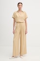 Joop! spodnie damskie z lyocellem 30100669 beżowy SS26