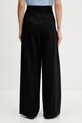 Oblačila HUGO ravne hlače ženske bombažne Henesa-2-W 50557331 črna