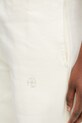 Anine Bing KACEY SWEATPANT MONOGRAM - CREAM spodnie dresowe bawełniane damskie beżowy A.03.12163.CRM01