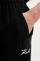 Karl Lagerfeld spodnie damskie z wiskozy czarny B2W46037