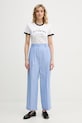 Karl Lagerfeld kalhoty ženské bavlněné B2W10029 modrá SS26