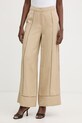 Karl Lagerfeld spodnie damskie z wiskozą beżowy B2W10007
