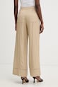 Odzież Karl Lagerfeld spodnie damskie z wiskozą B2W10007 beżowy