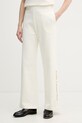 Karl Lagerfeld kalhoty ženské bavlněné béžová B2W10036