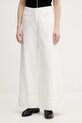 Karl Lagerfeld jeansy wide leg damskie beżowy B2W10043