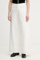 Karl Lagerfeld jeansy wide leg damskie beżowy B2W10043
