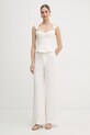 Bardot spodnie damskie lniane 60376PB beżowy SS26