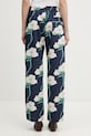 Odzież Kenzo Pants spodnie bawełniane damskie FG52PA1239O2 granatowy