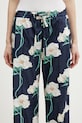 Kenzo Pants spodnie bawełniane damskie granatowy FG52PA1239O2