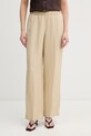 Gant spodnie damskie z lnem beżowy 4150381