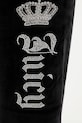Juicy Couture spodnie dresowe damskie welurowe GOTHIC CROWN czarny JCBBJ126806