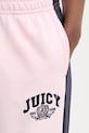 Juicy Couture teplákové nohavice dámske s bavlnou CREST TRACKPANT ružová JCSBJ126402