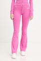 Oblečenie Juicy Couture dámske teplákové nohavice s bavlnou APOLLO JCWBJ126309 ružová