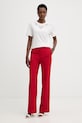 Morgan spodnie straight damskie 261.PLOVE.F czerwony SS26