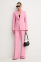Morgan spodnie garniturowe damskie PMAKI.F różowy SS26