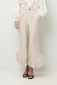 BIZUU spodnie palazzo damskie z bawełną NELLA beżowy NELLA.BEZOWY