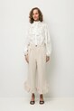 BIZUU spodnie palazzo damskie z bawełną NELLA NELLA.BEZOWY beżowy SS26
