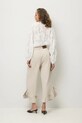 Odzież BIZUU spodnie palazzo damskie z bawełną NELLA NELLA.BEZOWY beżowy