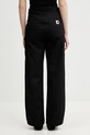 Odzież Carhartt WIP W' Titan Double Knee Pant spodnie straight bawełniane damskie I036515.8901 czarny