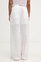 Odzież Isabelle Blanche spodnie straight damskie lniane IS26SS.P065.T017.MOD biały